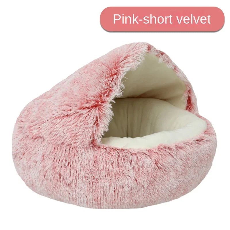 Lit en peluche 2 en 1 pour chat - Monchatfier