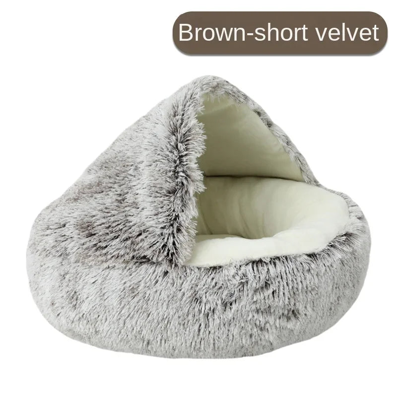 Lit en peluche 2 en 1 pour chat - Monchatfier