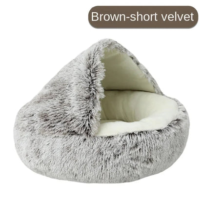 Lit en peluche 2 en 1 pour chat - Monchatfier