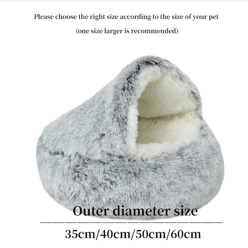 Lit en peluche 2 en 1 pour chat - Monchatfier